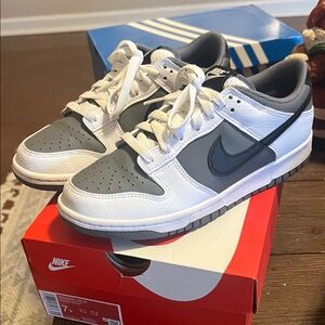 Nike White and Dark Gray Sneakers